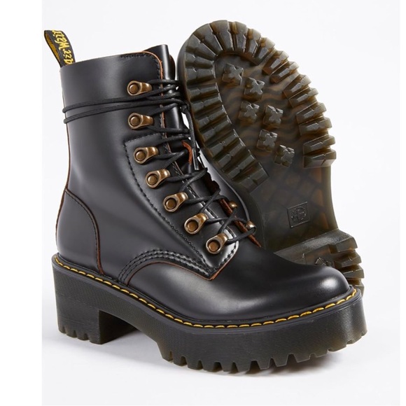 Dr. Martens Leona black combat boot 37 - Picture 4 of 11